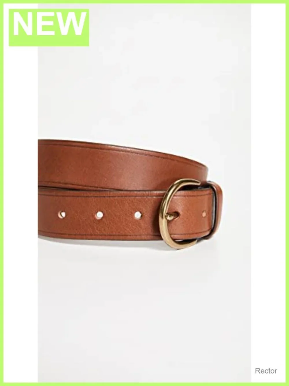 Madewell Medium Perfect Leather Belt Gold Buckle
